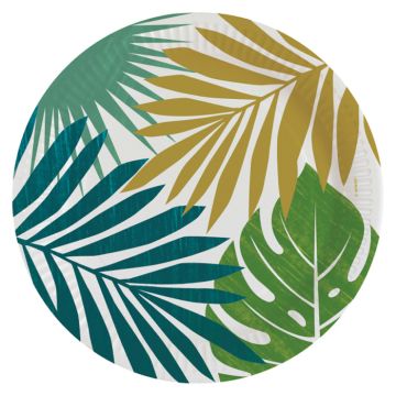 Monstera & Palme Tallerkener 8x - 23 cm