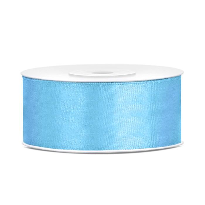 Lyseblått satinband - 25 mm x 25 m