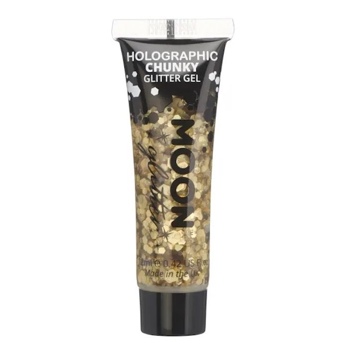 Holografisk Chunky Glitter Gel Gull 12 ml Moon Creations