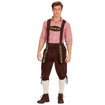 Tyrolsk lederhosen bukser brun