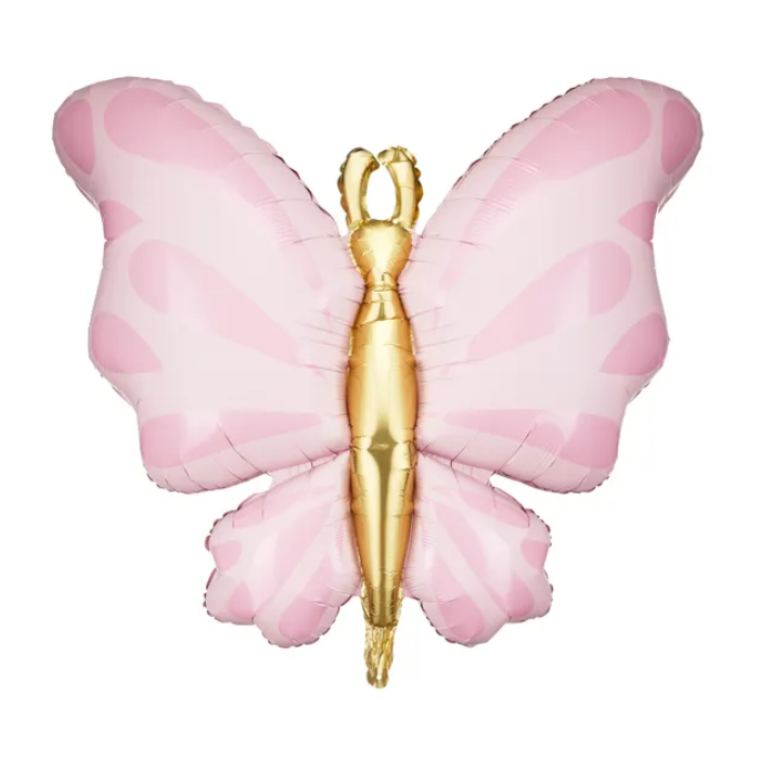 Sommerfugl folieballong rosa - 69x69 cm