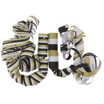 Serpentinar svart og gull 2x - 4m