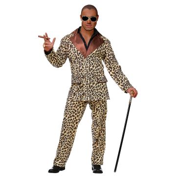 Leopardmønstret disco-jakkesett til herrer