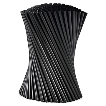 Sugerør svart 200x8mm flergang 250x plast