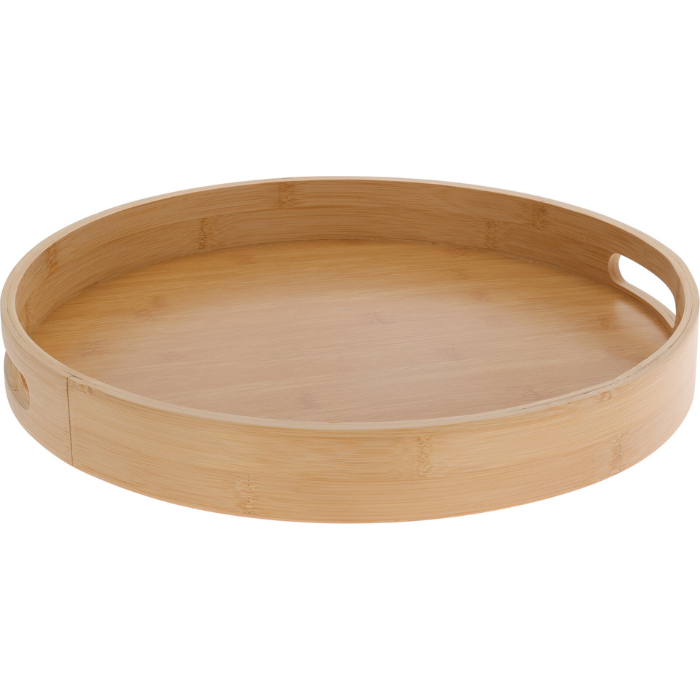 Rundt serveringsfat i bambus 40x5 cm