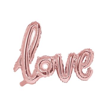 Love folieballong rose gold - 73 cm