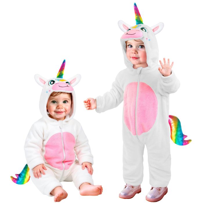 Einhornkostyme for baby i hvit