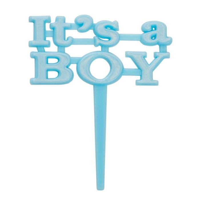Its a boy kakedekorasjon blå 8x