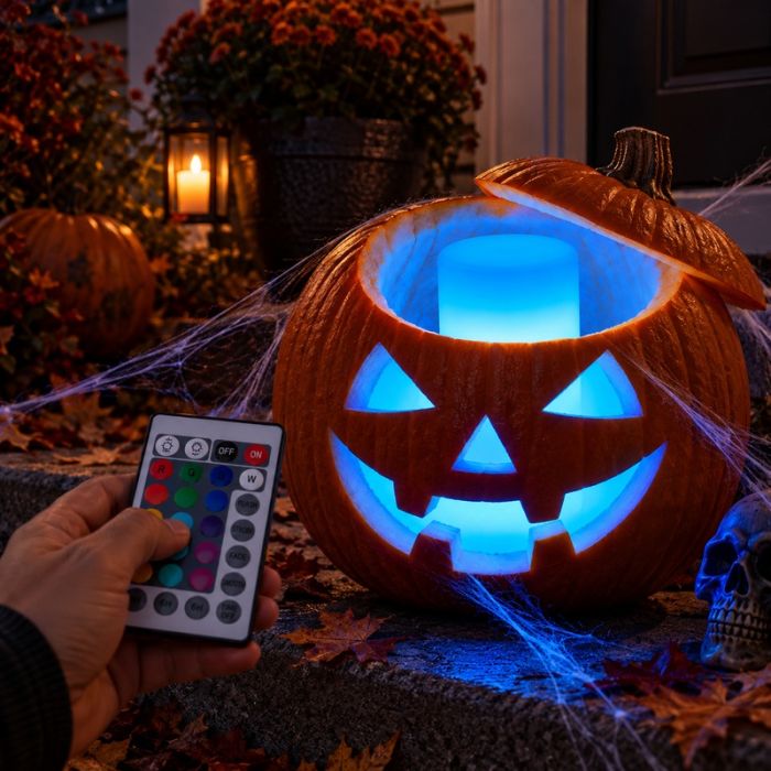 Gresskar LED lys 15 cm