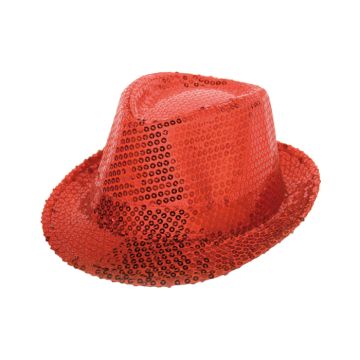 Raud fedora med paljetter - onesize