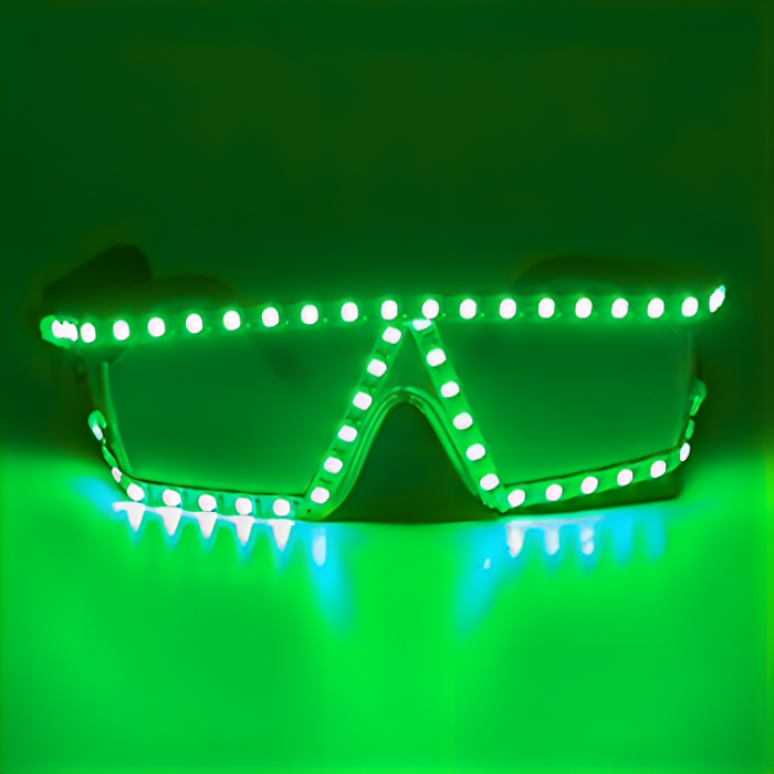 LED-briller grøn neongrønn