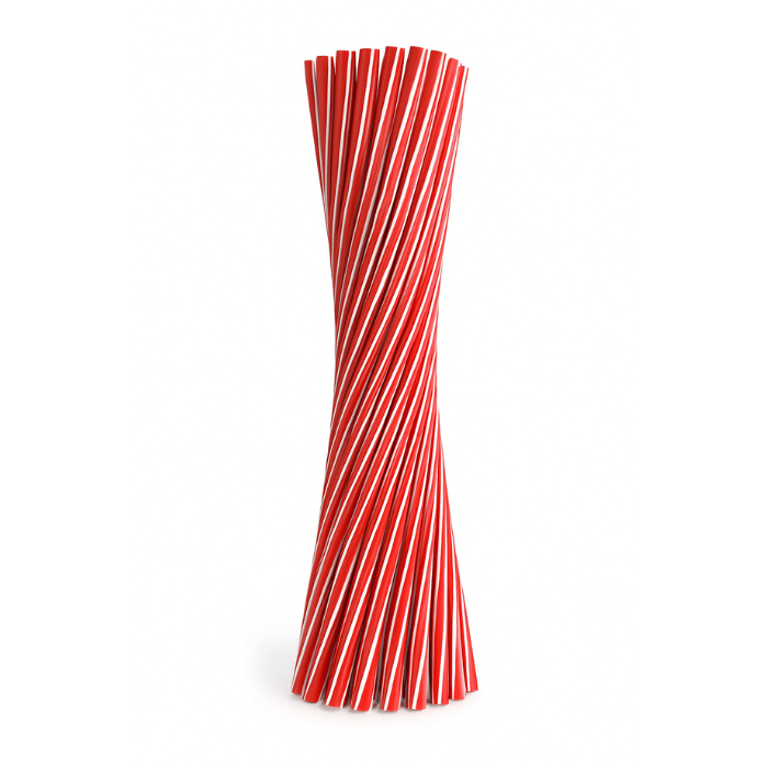 Strå rødt 6x220 mm flergang 50x