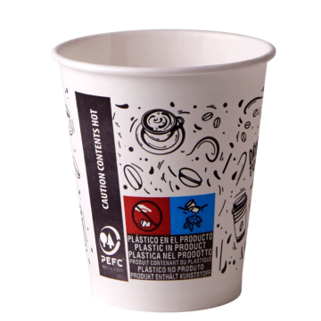 Kaffekrus engangs pappbegre hvit 270 ml x50