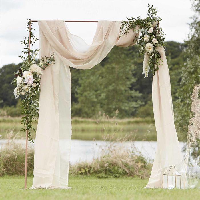 Råkvitt Gardin - 2 x 6,2 meter