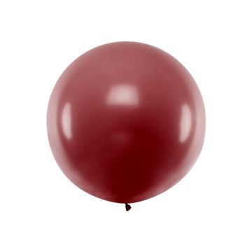 Kjempestor Pastel Bordeaux-ballong - 1 Meter