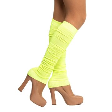 Legwarmers til kvinner one-size neon gul