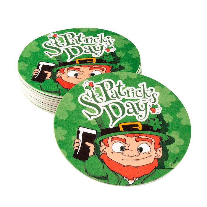 St. Patricks Day glasunderlag 10x - 10 cm