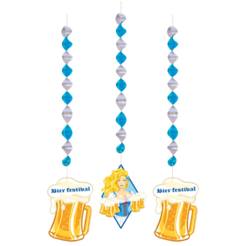 Hengende oktoberfest pynt 3x
