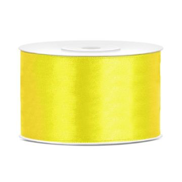 Gult satinband - 38 mm x 25 m