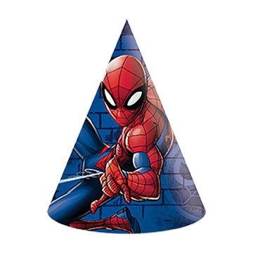 Spiderman Festhatter blå 6x - 16 cm