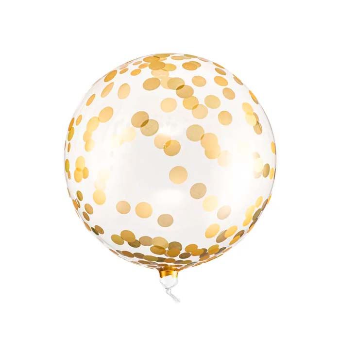 Ballong med Gullkonfetti - 40 cm