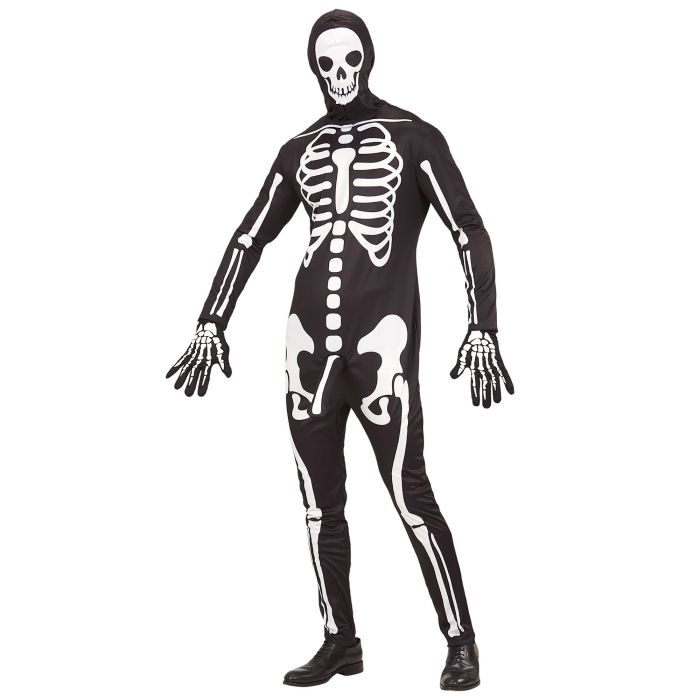 Sexy skjelettkostyme med overall og maske