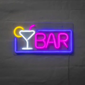 Bar neon LED-skilt - 23x43 cm