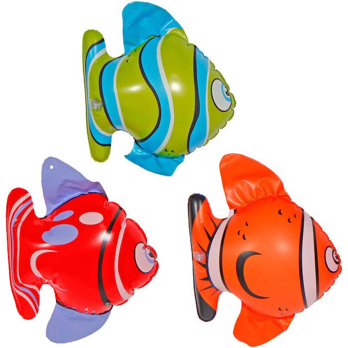 Oppustbar Tropisk Fisk 3x - 16 x 8 cm
