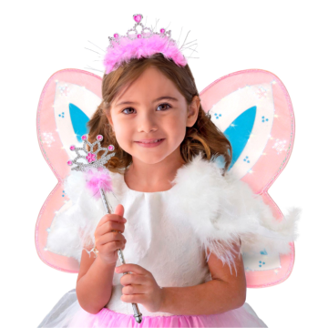 Tryllestavsett med tiara til barn