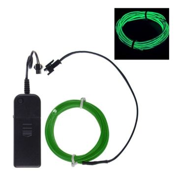 Neon grønn LED ledning - 3 m