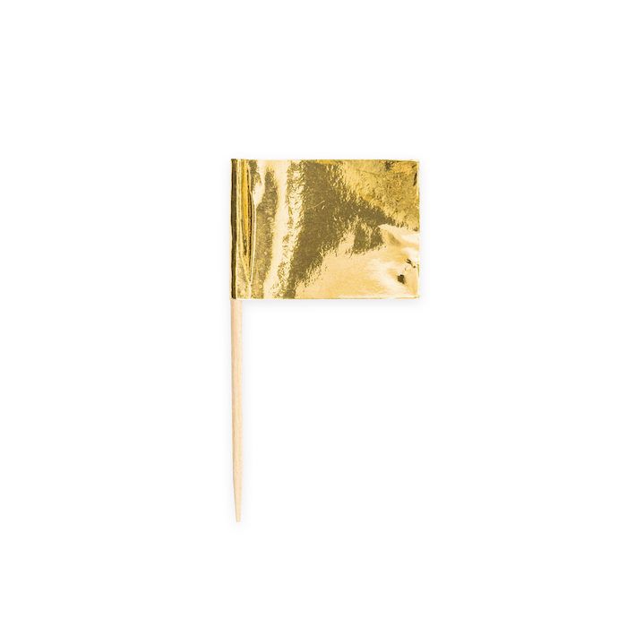 Metallic gullflagg trepinnar 50x 6,5 cm