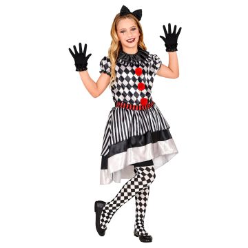 Klassisk harlekin-kjole for jenter