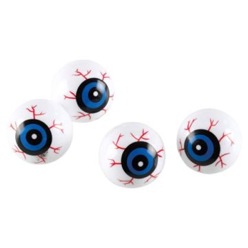 Halloween plastikk augeæble dekorasjon 6x - Ø 3 cm