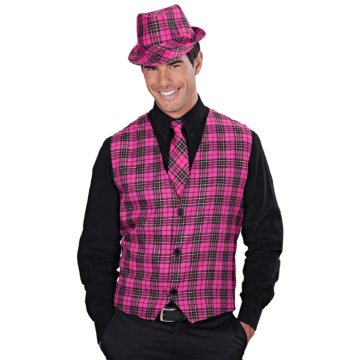 Rosa rutete vest
