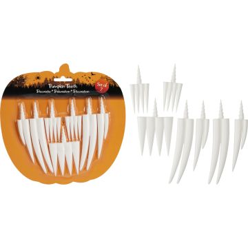 Gresskardtær i plast til halloween, 7 stk