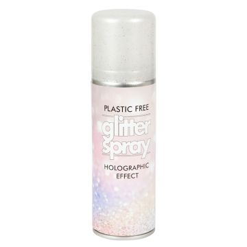 Glitterspray til kropp og hår 125 ml multifarge holografisk 