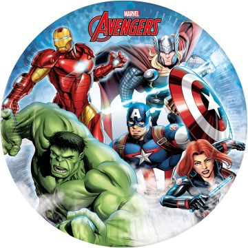 The avengers papptallerkener 8x - 23 cm
