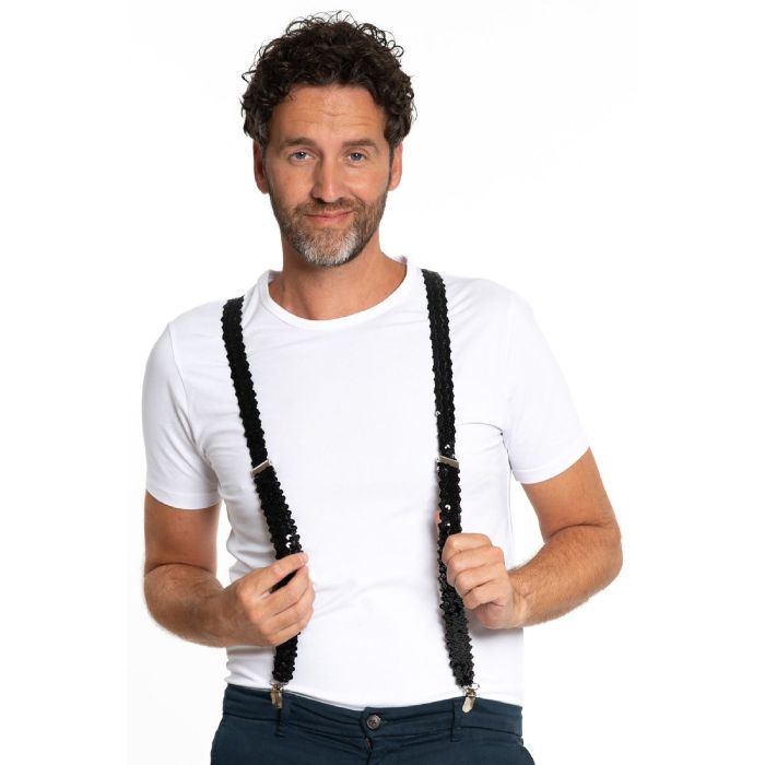 Selar med paljetter svart one-size unisex