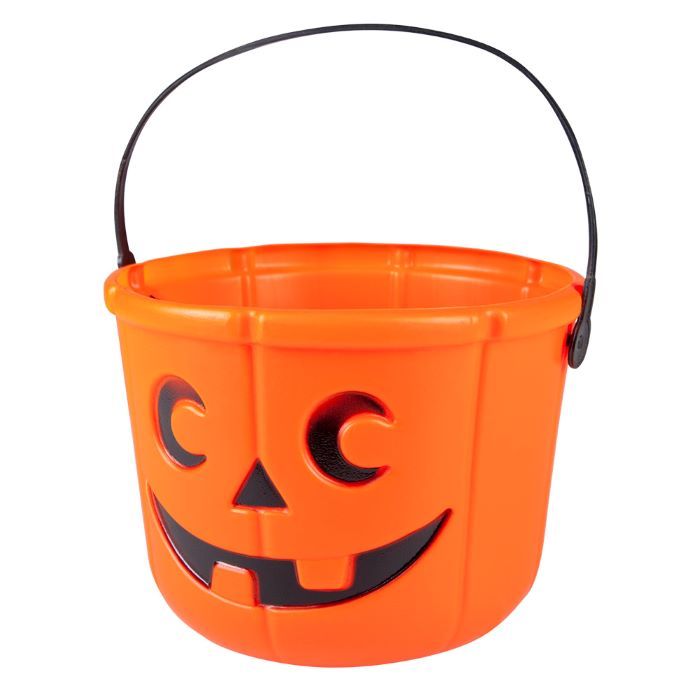 Glad halloween graskarpumpe - 14x18 cm