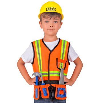 Byggemannkostyme for barn - 5 deler