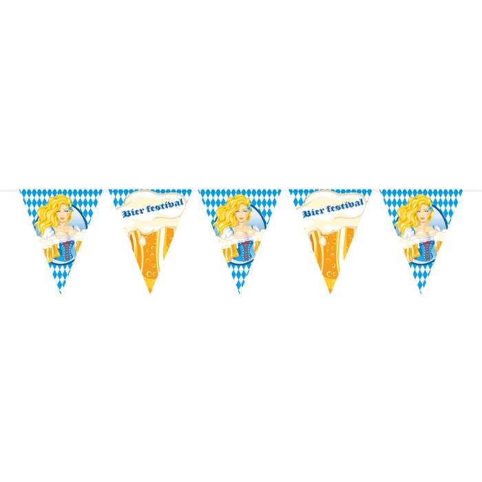 Oktoberfest flaggline med jente - 10 meter