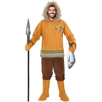 Eskimo kostyme for menn - 4 deler
