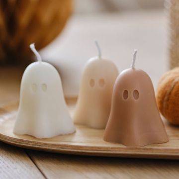 Halloween spøkelsevokslys - 3x 