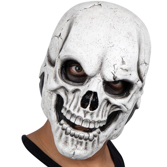 Skummel kvit skjelettmaske
