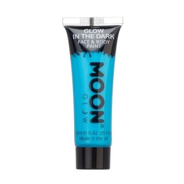 Sjølvlysande Ansikts Og Kropsmaling Blå 12 ml Moon Creations