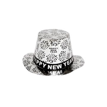 Sølv festhatt happy new year
