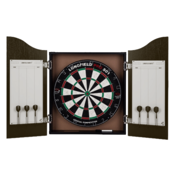 Dartskap inkl. dartskive, 6 piler og poengtavle