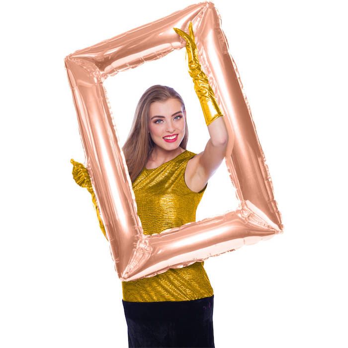Folieballong Fotoramme Rosegold - 85 x 60 cm