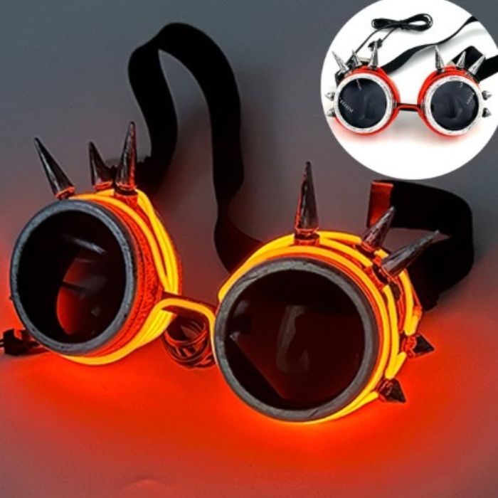 LED-brille med pigger oransje