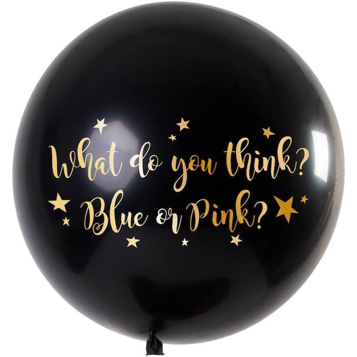 Gender Reveal Metallic Ballong Jente - 90 cm